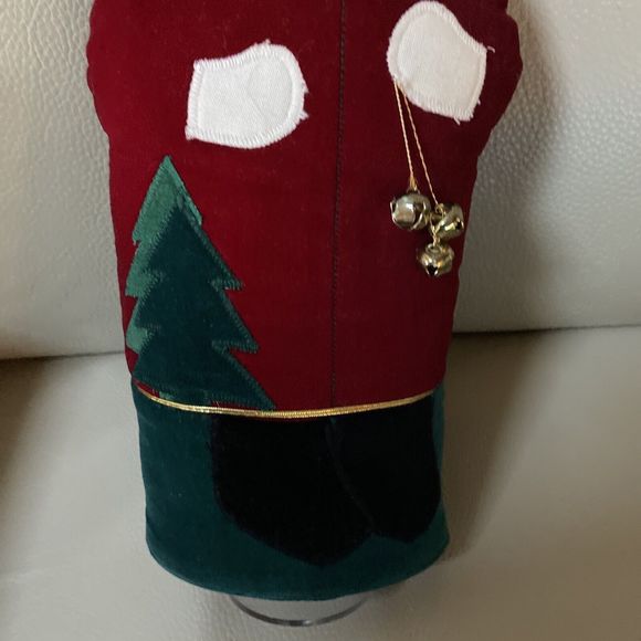 Woof & Poof Velveteen Christmas Stuffed Santa Musical VTG 1994 Handmade 14” - Picture 4 of 6